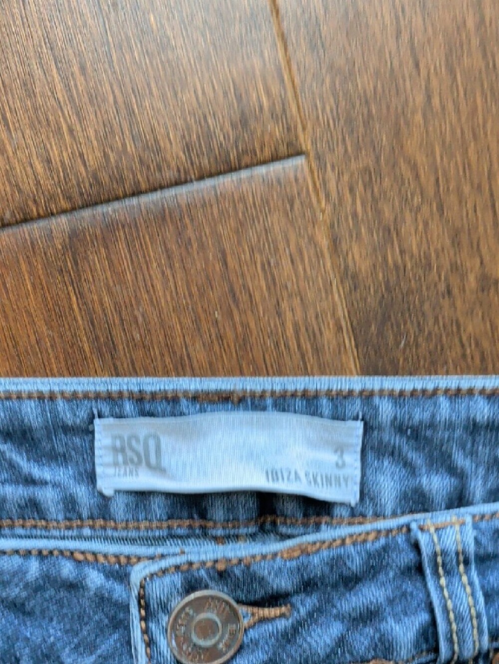 RSQ Slim Skinny Denim Jeans in Mid Blue - Picture 2 of 3